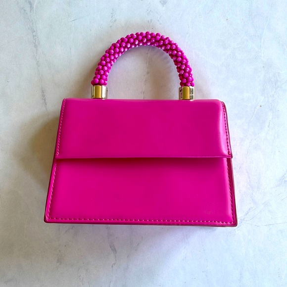 Zara Handbags - ZARA Pink Jeweled Mini Bag